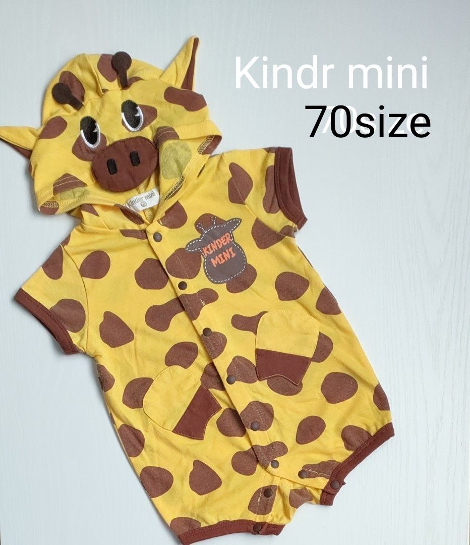 【Kindr mini】キリンさん 半袖ロンパース　70size