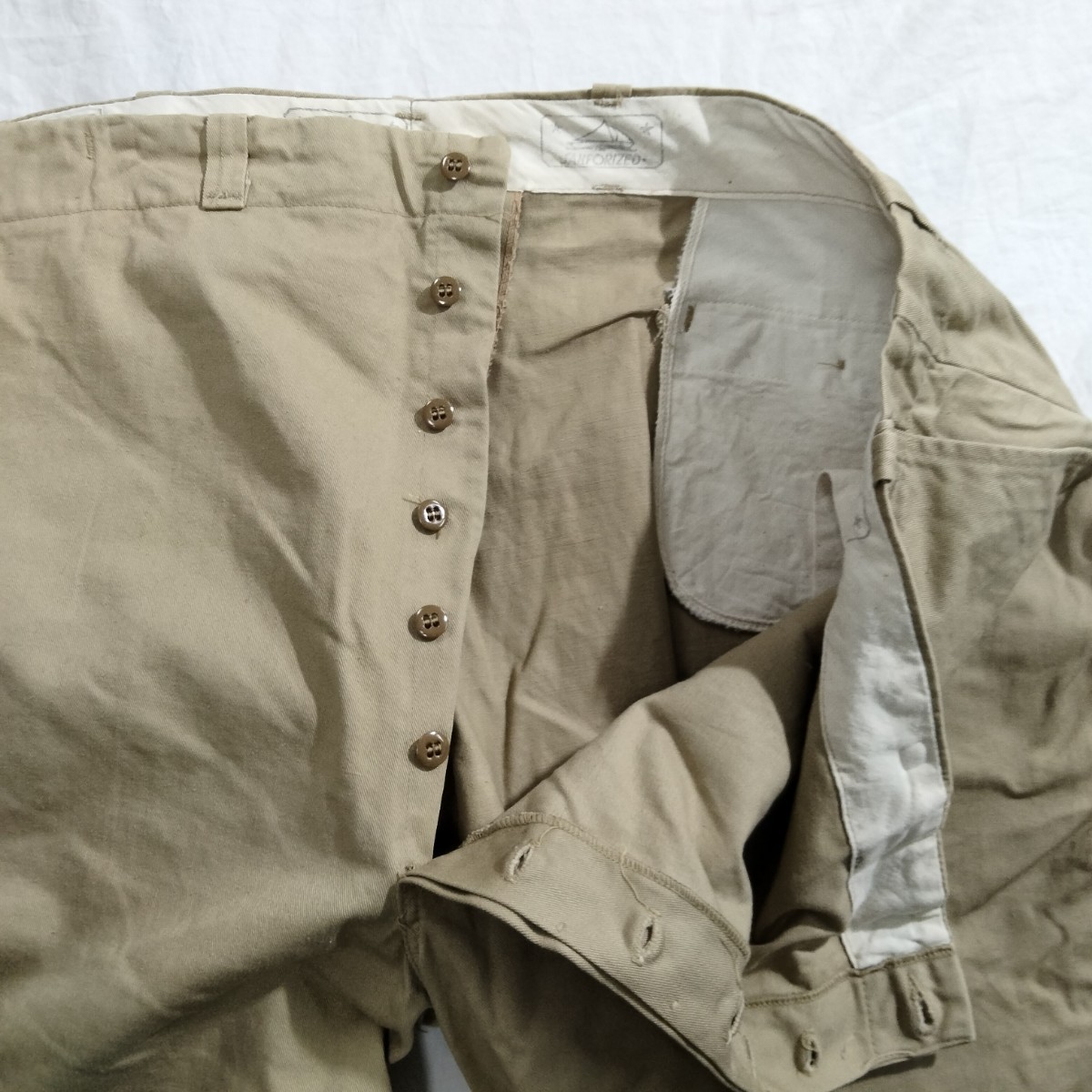 pacific overall Pacific overall button fly cotton chino trousers chinos Vintage vintage big 