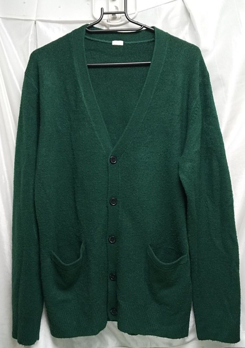 GU メンズ カーディガン グリーン Lサイズ