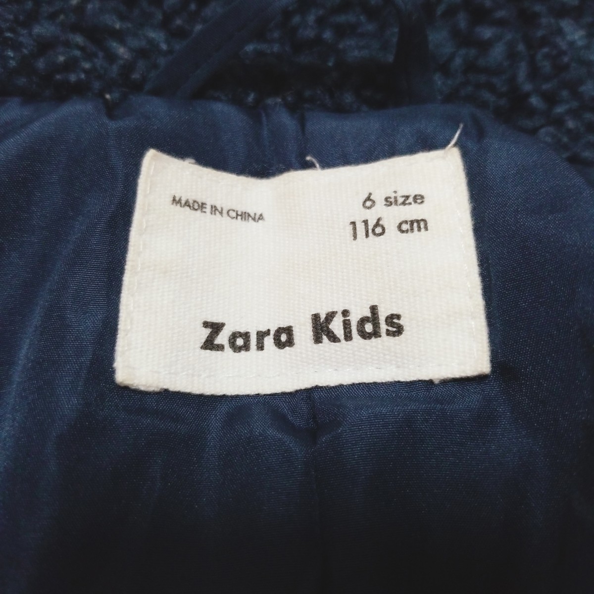 Y133 ZARA Kids ...  детский   тоже ... тоже ... ... пальто  ... 6 размер   116(110~120)  военно-морской флот   синий  ... кнопка   защита от холода    ребенок ...  мужчина    ...  женщина     ...