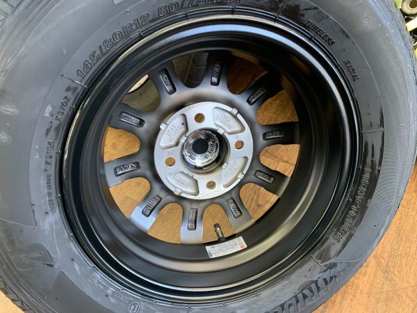 §未使用!シュナイダー RX10-K 12X3.5J+42 100-4H ブリヂストン 145/80R12LT 80/78N (145/80-12)新品付 夏 軽自動車/軽トラ/軽バン_画像8