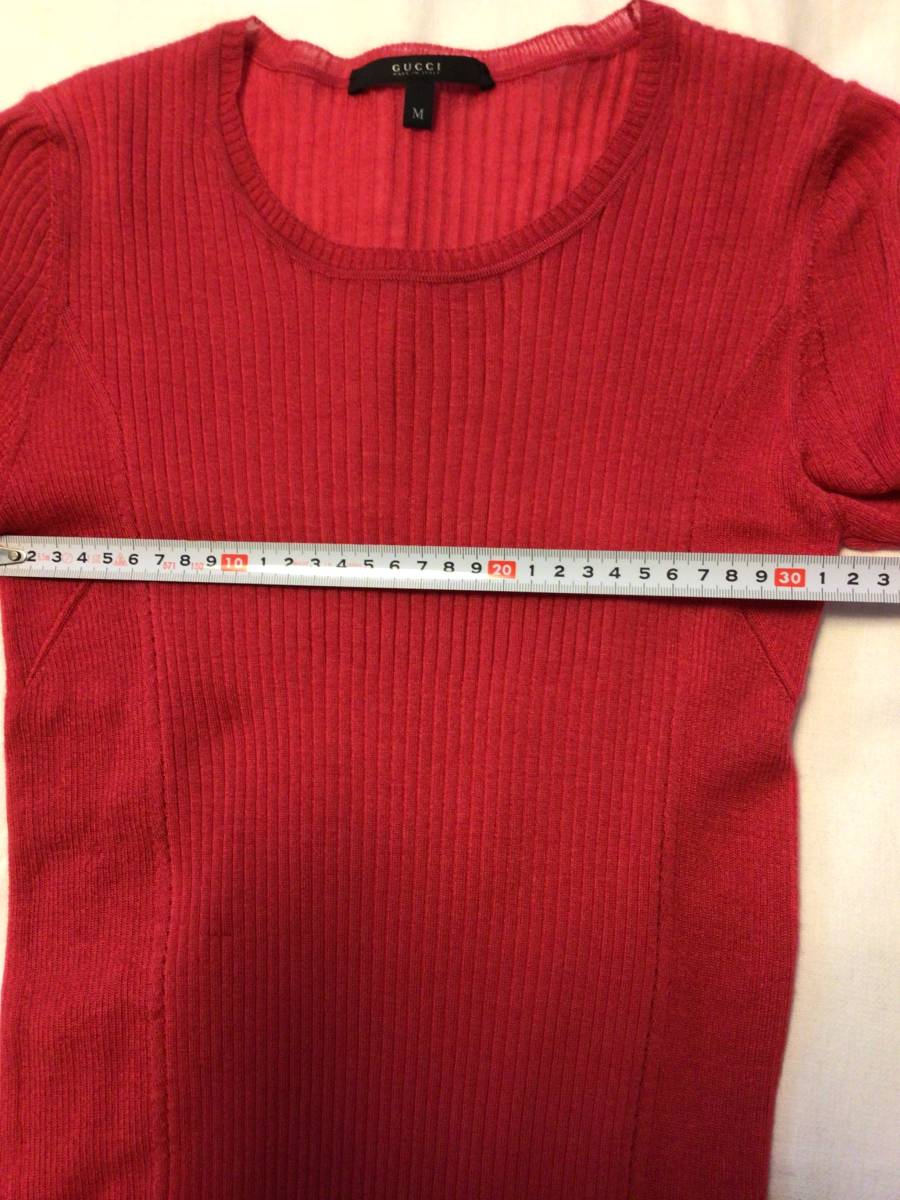  unused Gucci knitted tops short sleeves M