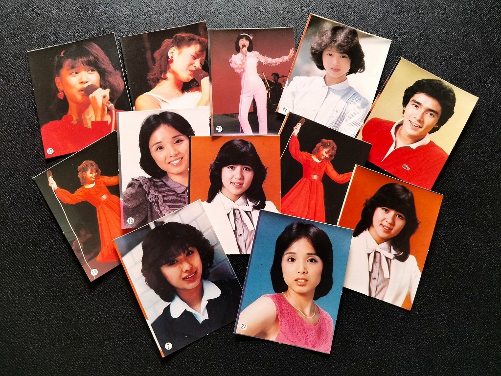 松田聖子 裸足の季節♪ 郷ひろみ 1970年～1980年代 アイドルシール 当時物 未使用 12枚セット !! ☆ 石野真子 高田みづえ 三原じゅん子_画像2