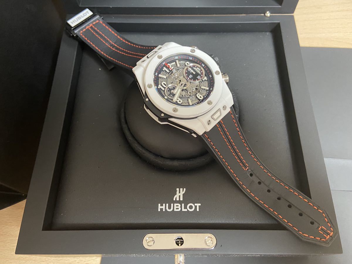 希少品HUBLOTワンクリックウニコ用ウブロベルトレッドステッチカーフ