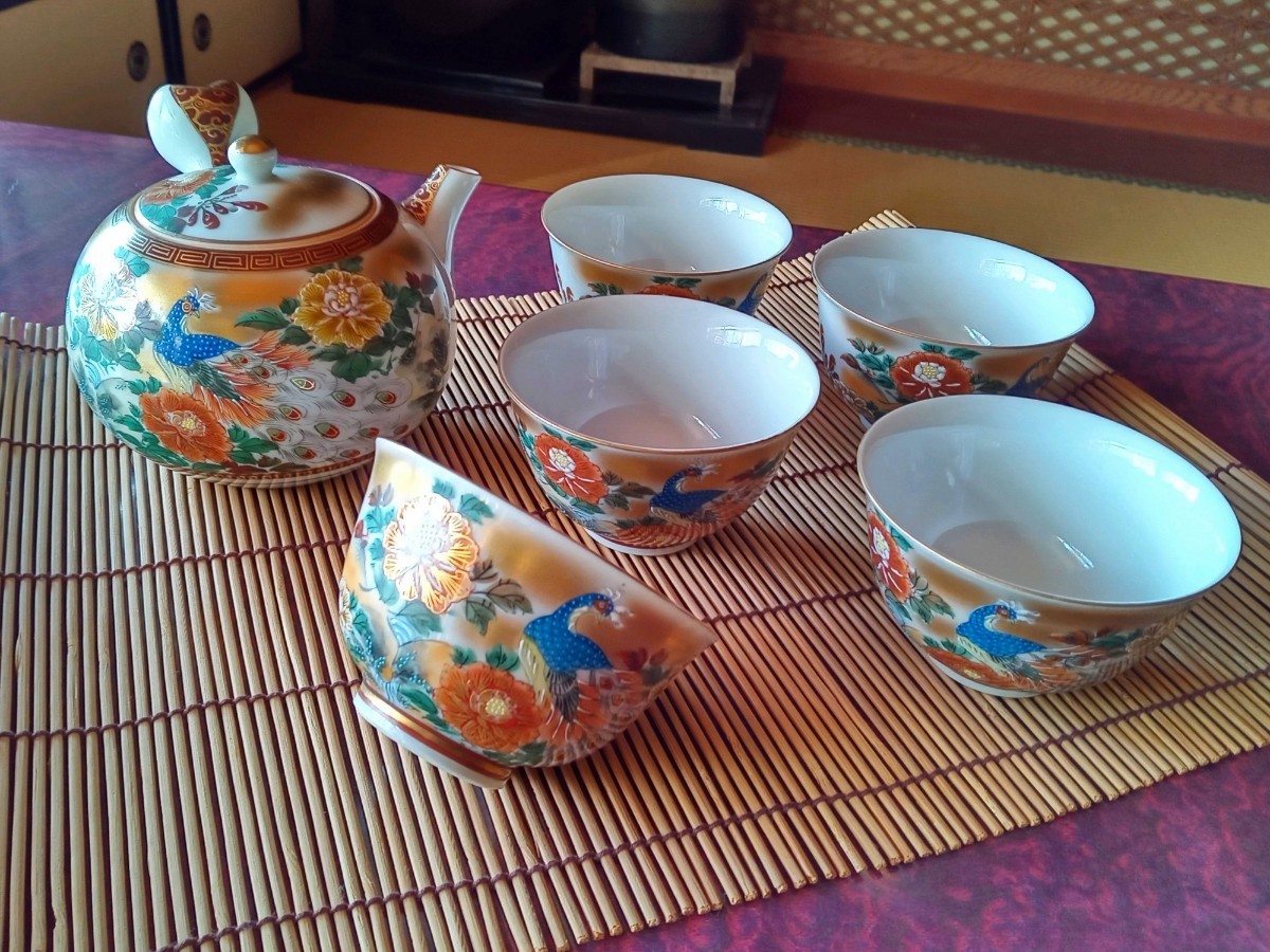 九谷焼 錦苑 金彩 急須湯呑茶碗セット romitecconsertos.com.br