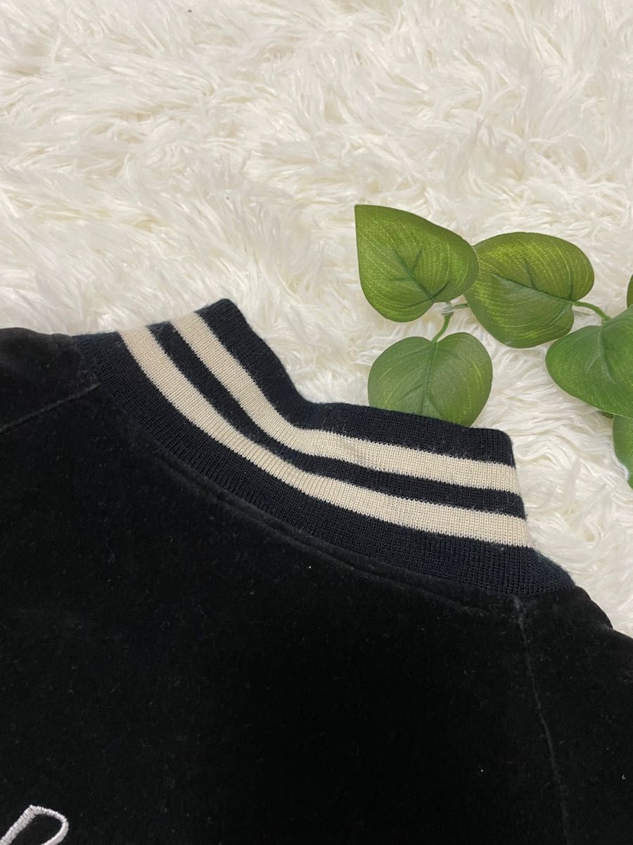 レッドホット スカジャン ブルゾン ジャケット ベロア 黒色 刺繍 レッドホット スカジャン ブルゾン ジャケット ベロア 黒色 刺繍