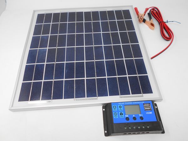 solar panel 12V battery. charge for 20W output dustproof waterproof charge controller attaching 
