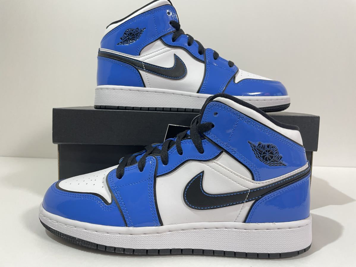 新品】24 5㎝ NIKE AIR JORDAN 1 MID SE GS SIGNAL BLUE ナイキ エア