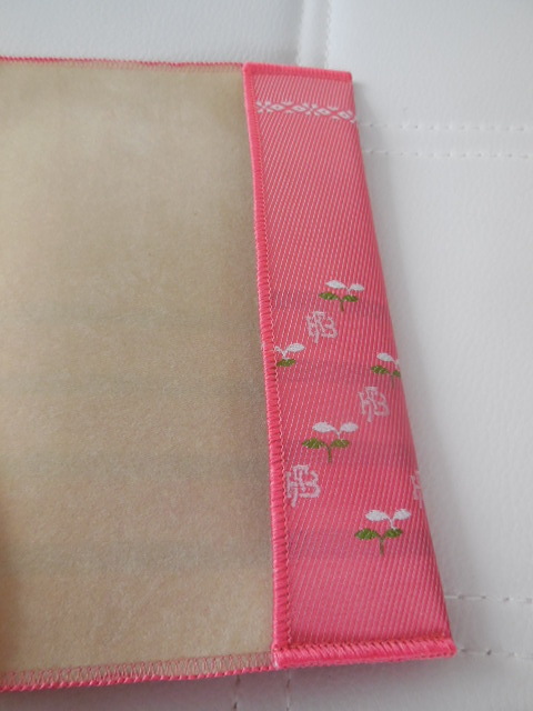 * new goods * Hakata woven. book cover * pink * library book@ size *