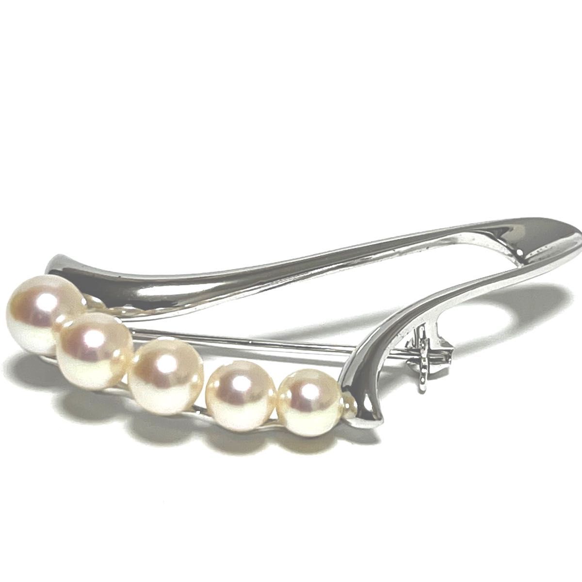 極美品】MIKIMOTO ミキモト 5珠ブローチ パール シルバー | arvotulkki.fi