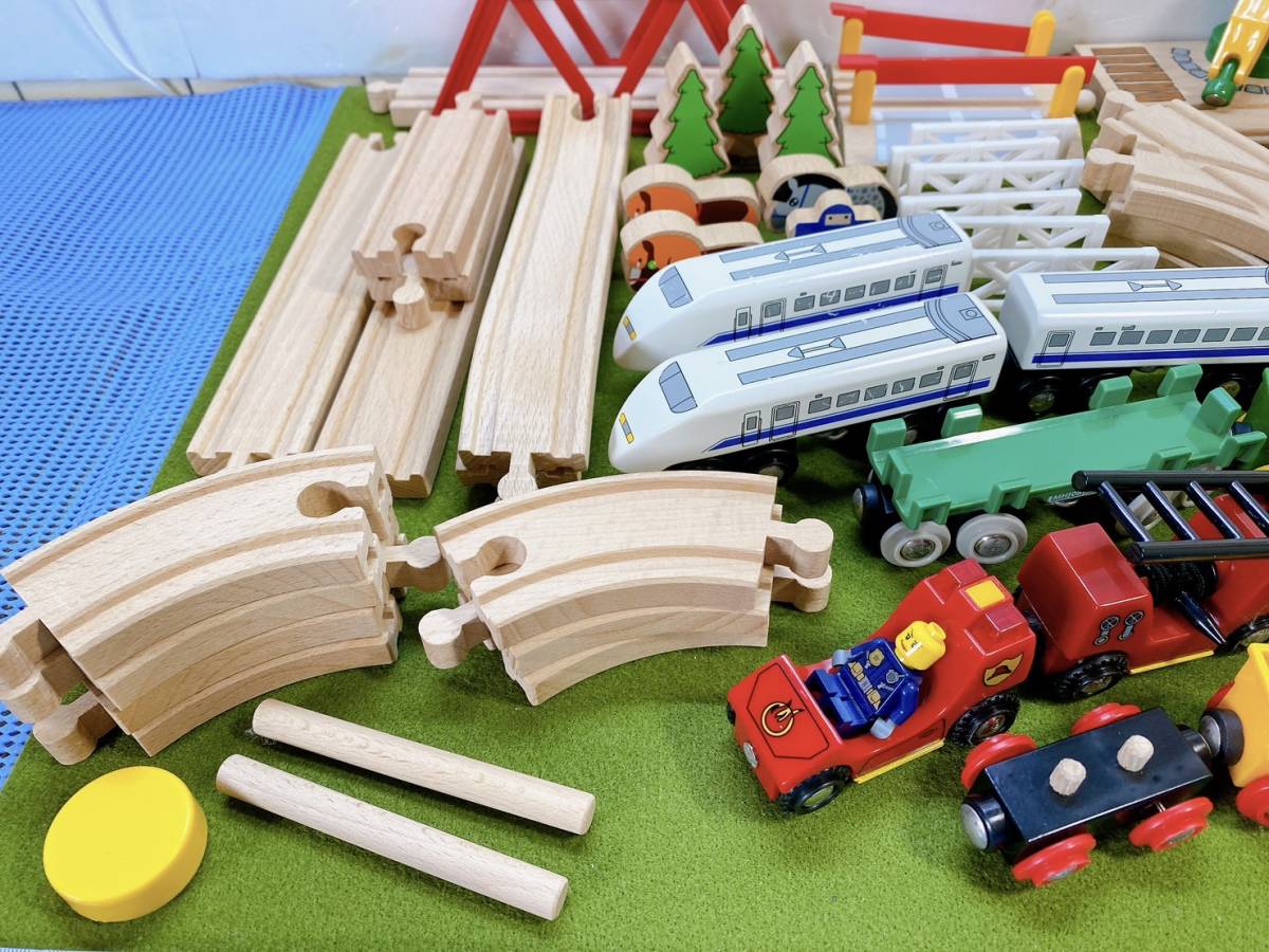 貴重　レトロ　BRIO　ウッドレールセット　ウッドレール詰め合わせ　列車　新幹線　おもちゃ　長期保管品　現状品_画像4