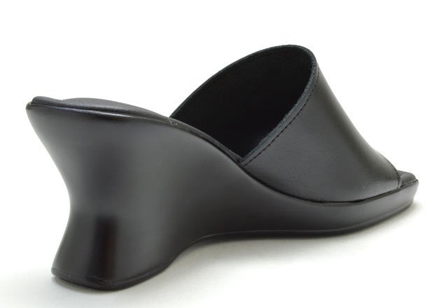 新品 レディースサンダル 600 黒 L寸 レディースヘップ 厚底サンダル ウエッジソール ヘップサンダル 厚底靴 日本製 婦人靴 靴_画像3