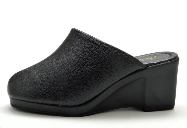 新品 レディースサンダル 550 黒 LL寸 レディースヘップ 厚底サンダル ウエッジソール ヘップサンダル ヘップ 厚底靴 日本製 婦人靴 靴_画像2
