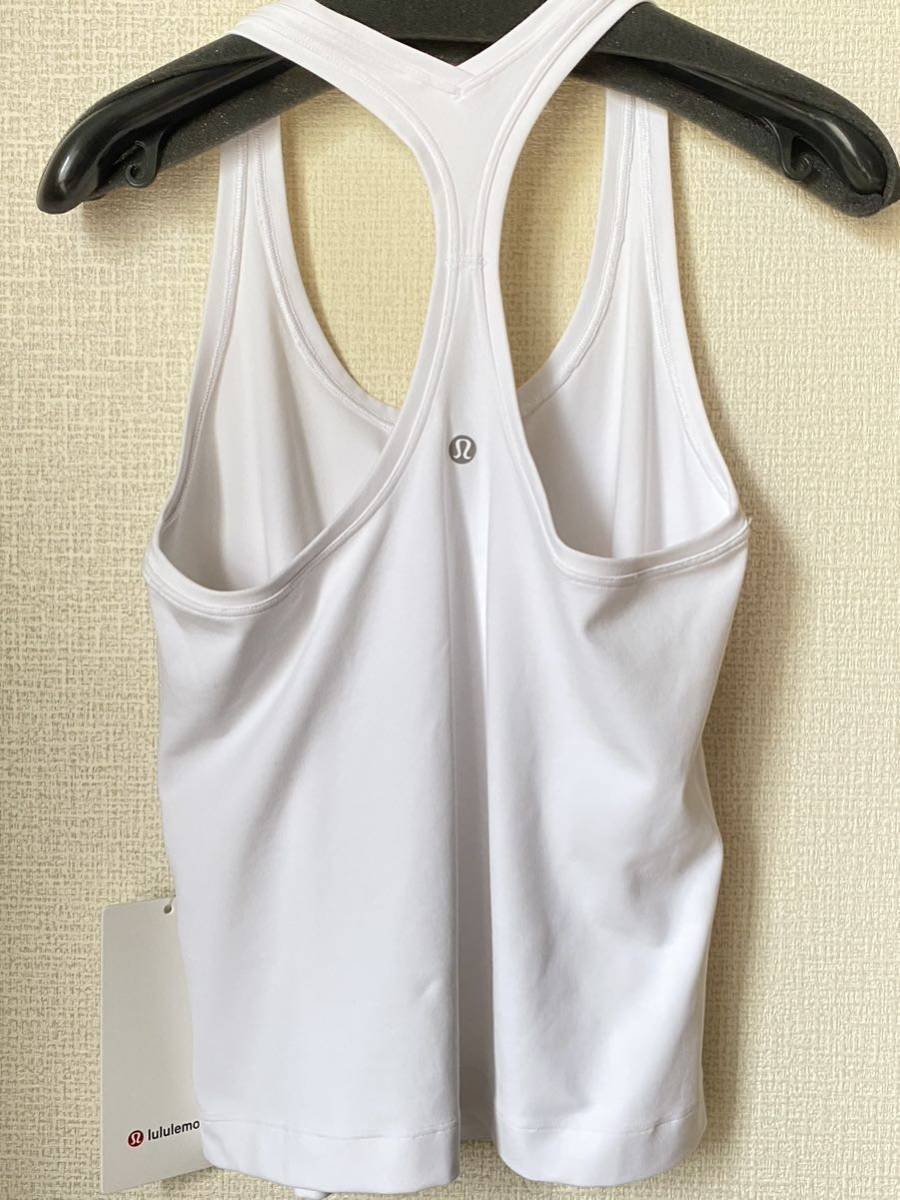 新品！完売！ルルレモン lululemon Cool Racerback Short Tank Nulu サイズ8 白_画像2