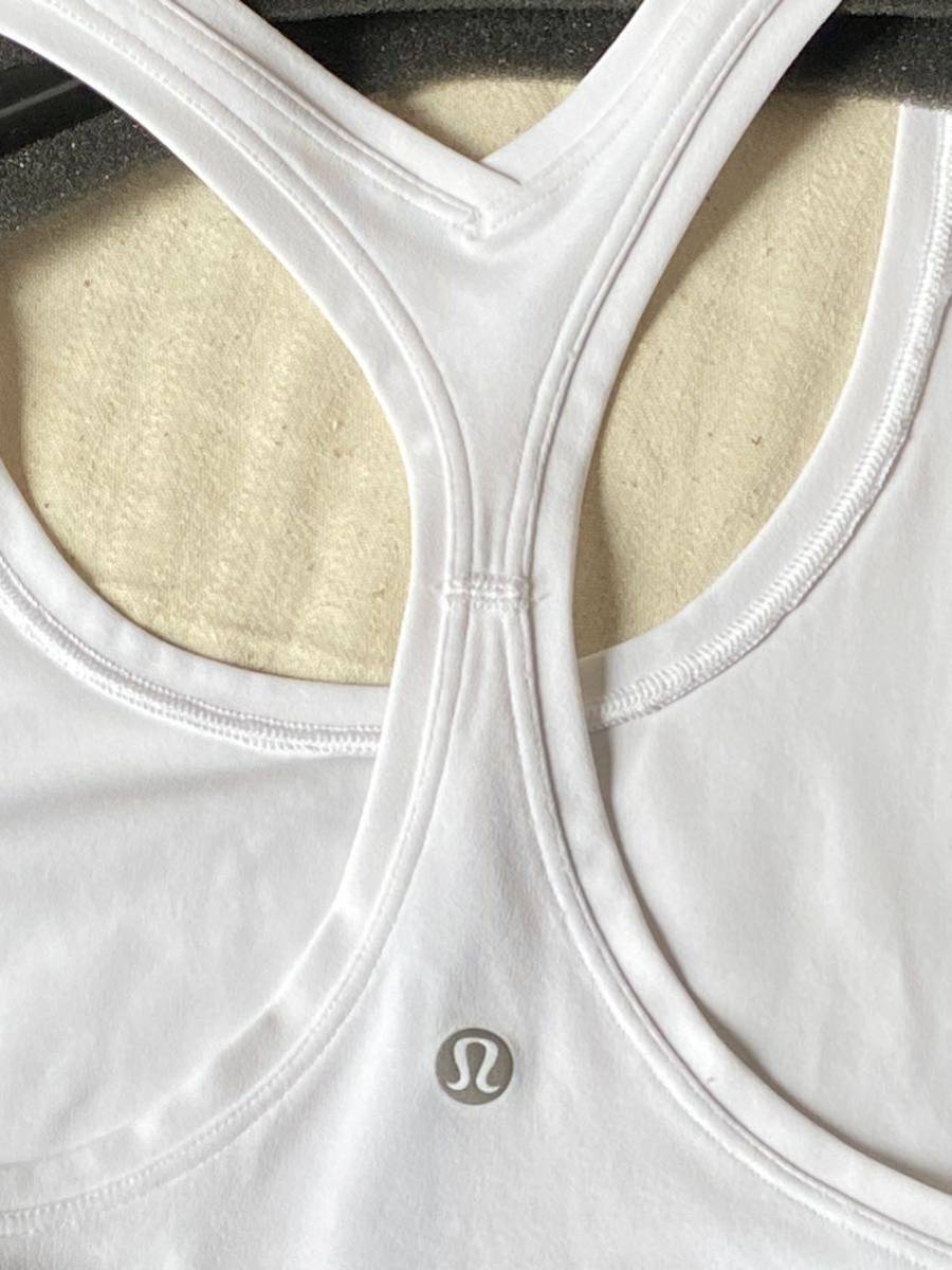 新品！完売！ルルレモン lululemon Cool Racerback Short Tank Nulu サイズ8 白_画像3