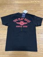 THE FLAT HEAD FN-THC-202 S/S TEE FLYING WHEEL BLK 38_画像1