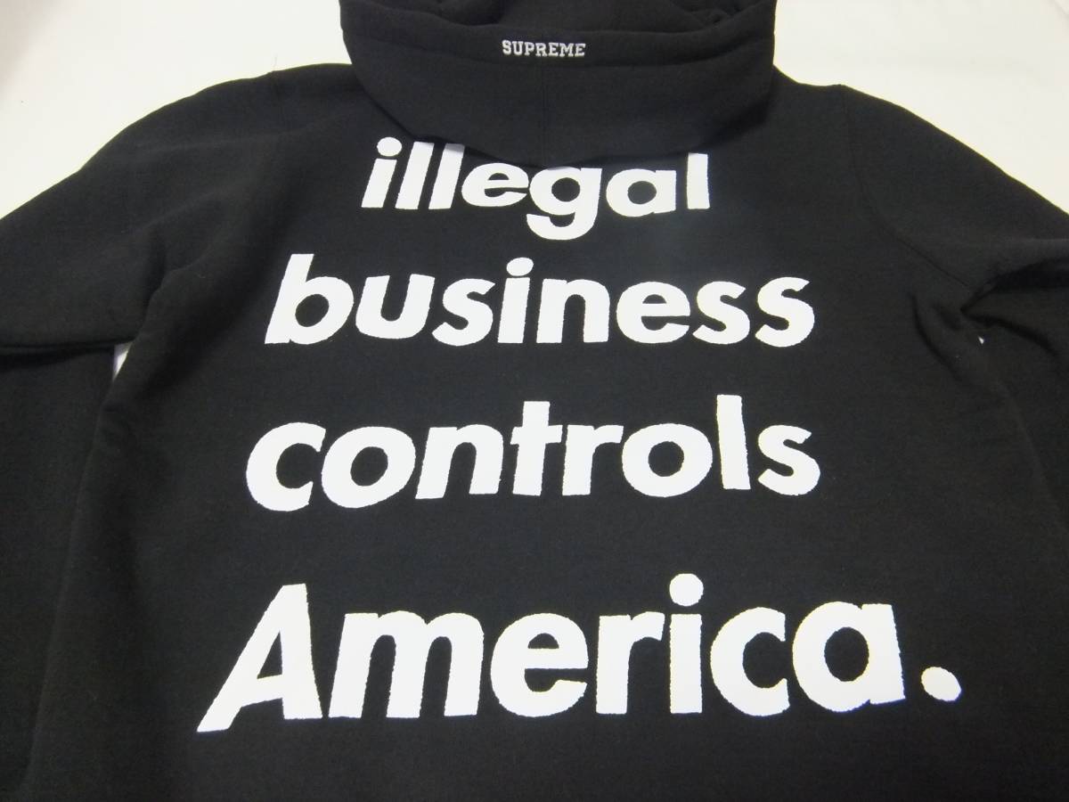 シュプリーム illegal Business Hooded Sweatshirt 新品未使用！半タグ付！国内正規品！Black パーカー supreme 18ss Sサイズ！