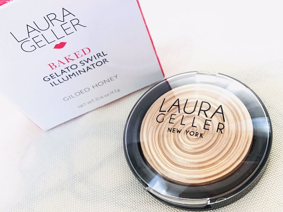 未使用 保管品☆ Laura Geller ローラ ゲラー Gilded Honey Baked Gelato Swirl illuminator ハイライター イタリア製_画像1