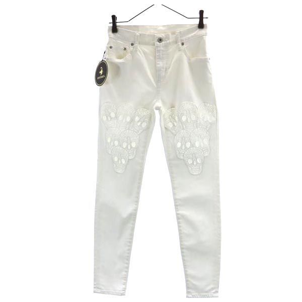 売れ筋がひ! 未使用 ヒステリックグラマー 日本製 ホワイト スキニー デニムパンツ w26 白 HYSTERIC GLAMOUR スカルレース レディース 230310 パンツ、スラックス 売れ筋がひ! 未使用 ヒステリックグラマー 日本製 ホワイト スキニー デニムパンツ w26 白 HYSTERIC GLAMOUR スカルレース レディース 230310 パンツ、スラックス