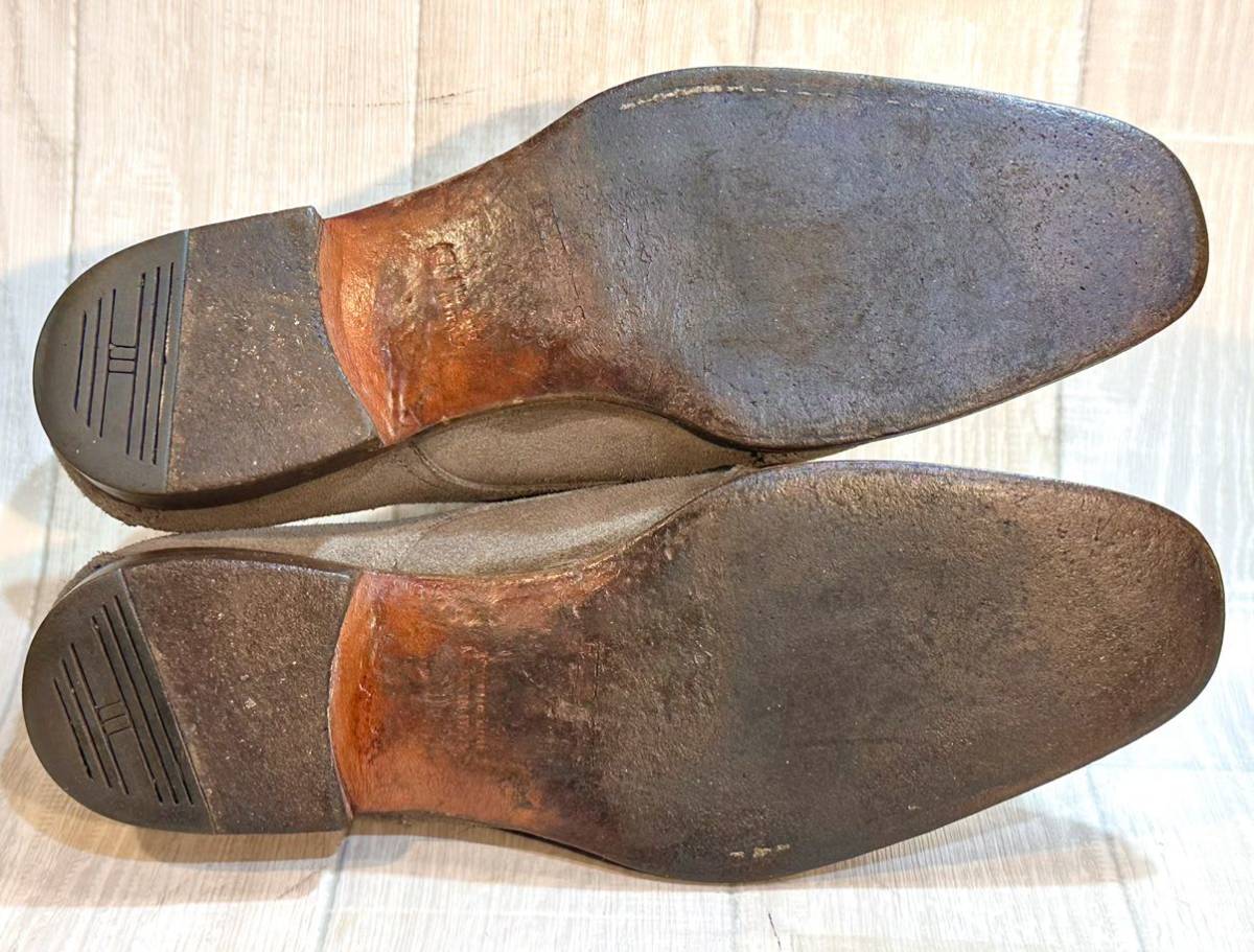 HERMES エルメス◇27cm 42◇Italy製◇モンクストラップ スエードレザー