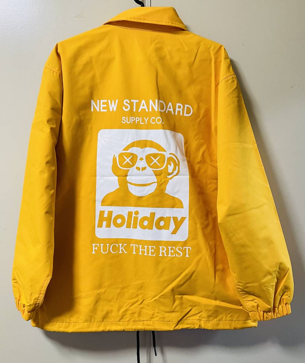 ☆即決☆未使用品☆HOLIDAY COACH JACKET YELLOW Mサイズ ホリディ撥水5千mm 撥水コーチジャケットイエロー春ゲレンデ人気のデザイン45%OFF_画像2