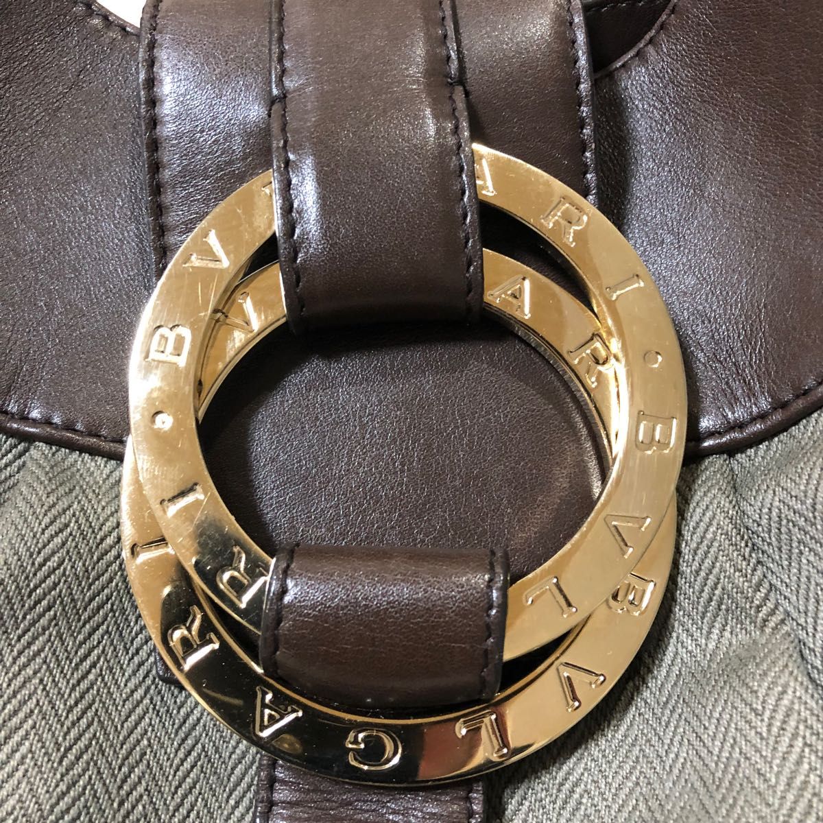 極美品】☆BVLGARI☆チャンドラ 2wayハンドバッグ ブラウン