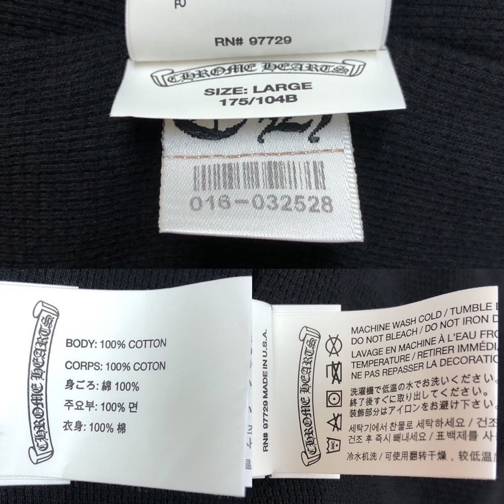 美品 Chrome hearts クロムハーツ 3セメタリークロス ダガー ジップ