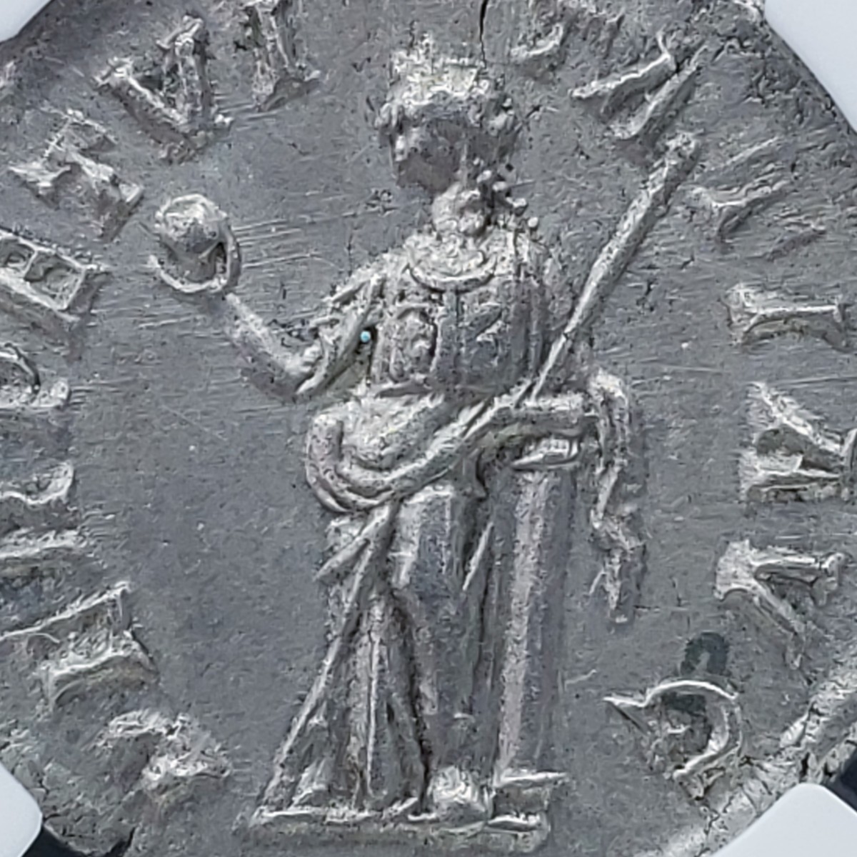 古代 ローマ帝国 セウェルス アレクサンデル帝 AD 222-235年 AR デナリウス 銀貨 シルバー NGC AU 準未使用 アンティーク コイン 西洋 古銭_画像5