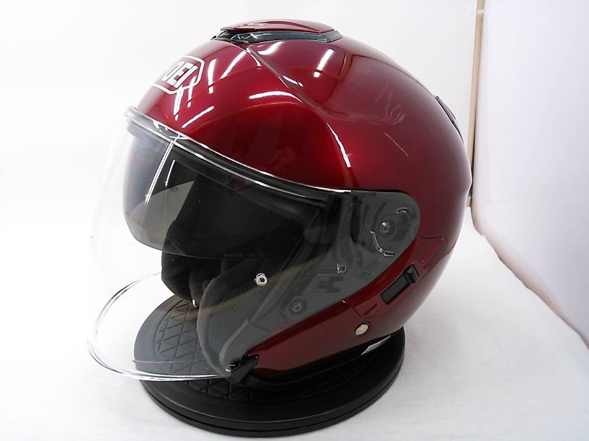 【送料無料】SHOEI ショウエイ J-Cruise Jクルーズ ワインレッド XSサイズ インナーバイザー ジェットヘルメット_画像1