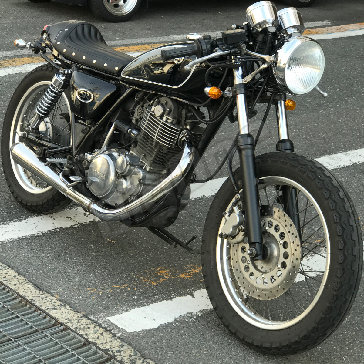 BigOne Cafe ステンレス CB400SS CL400ジェイドJADE GB400 GB500クラブマンCB400F CB750F CB750Kパイプ ヘッド ライト ステー シルバー35mm_画像8