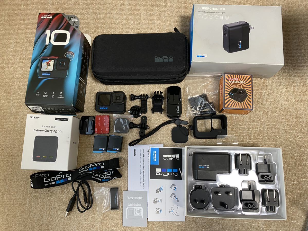 美品!付属品多数!GoPro HERO 10ゴープロ10おまけ 予備バッテリー