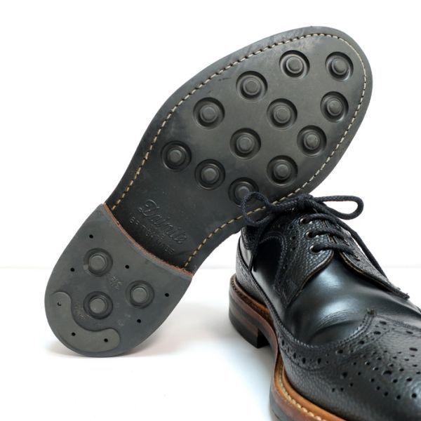 極美品 トリッカーズ Tricker's ウィングチップシューズ/M5164/英国製/ダイナイトソール ネイビー 8Fitting5（4934)