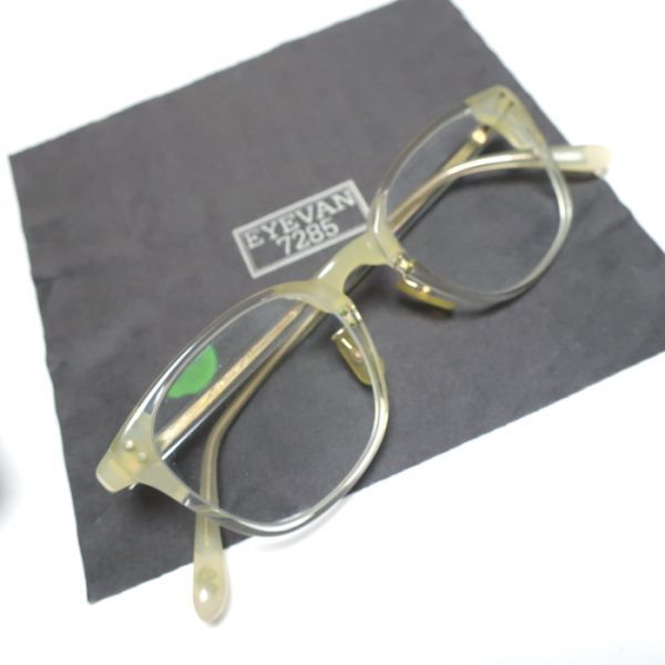 美品 アイヴァン EYEVAN 眼鏡/アイウェア/7285/13K ベージュ×クリア 47□22-145（4948)_画像9