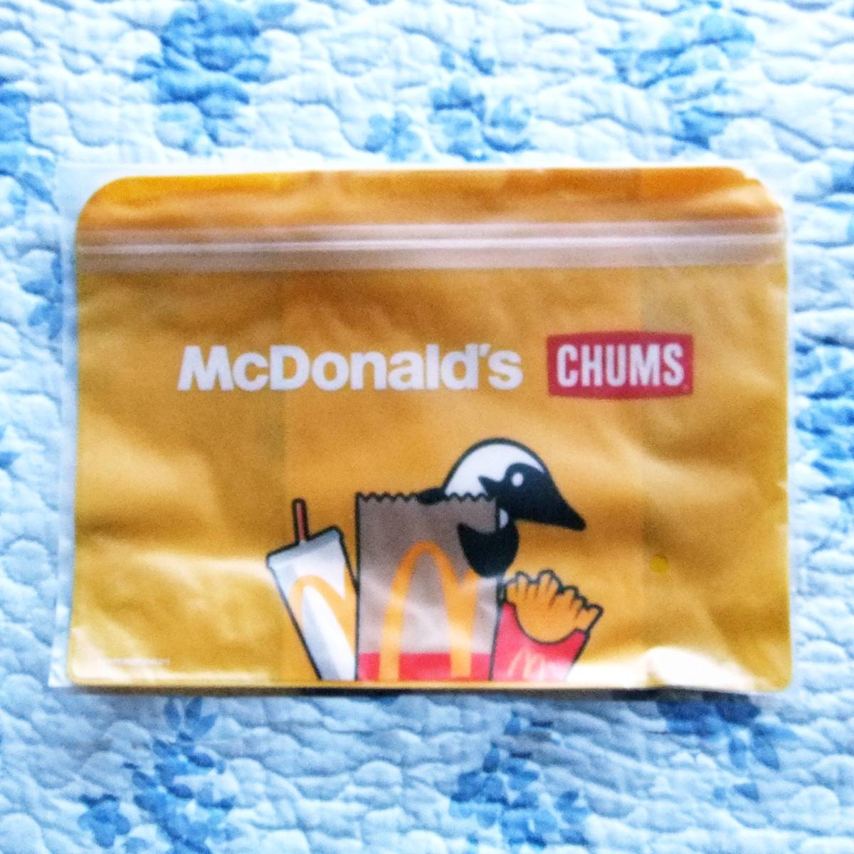  не использовался товар *2023 McDonald's лотерейный мешок CHUMS Chums. молния сумка * желтый * Mac makdo