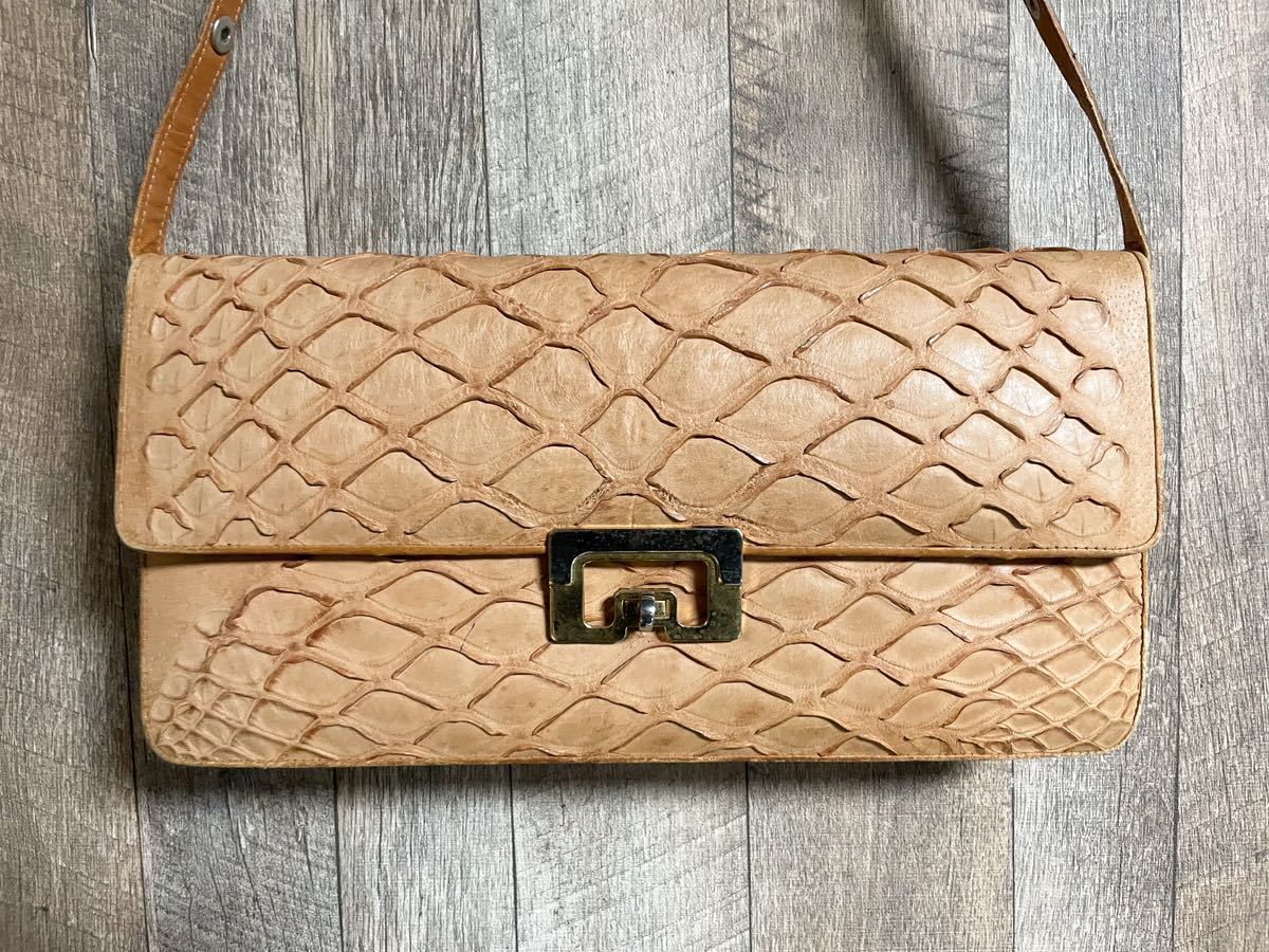 1円〜】穿山甲センザンコウPANGOLIN ショルダーバッグベージュ 1円〜】穿山甲センザンコウPANGOLIN ショルダーバッグベージュ