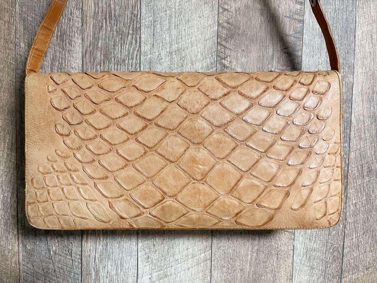 1円〜】穿山甲センザンコウPANGOLIN ショルダーバッグベージュ 1円〜】穿山甲センザンコウPANGOLIN ショルダーバッグベージュ