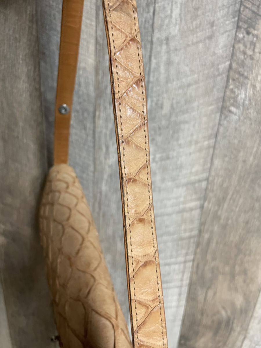 1円〜】穿山甲センザンコウPANGOLIN ショルダーバッグベージュ 1円〜】穿山甲センザンコウPANGOLIN ショルダーバッグベージュ