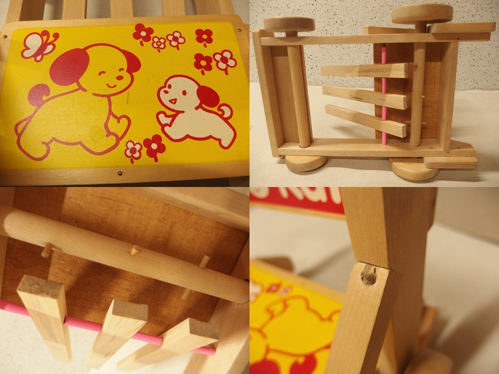 0330472s[ flat peace industry wooden toy .... hand car KH-620] handcart / toy / wooden /39×29.5×39cm degree / secondhand goods 