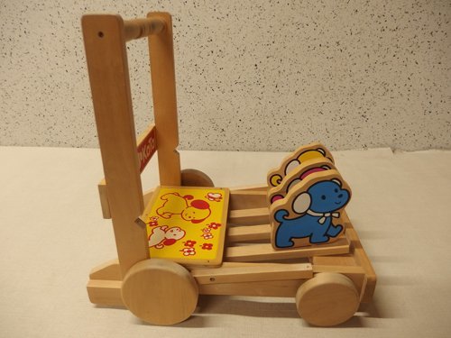 0330472s[ flat peace industry wooden toy .... hand car KH-620] handcart / toy / wooden /39×29.5×39cm degree / secondhand goods 