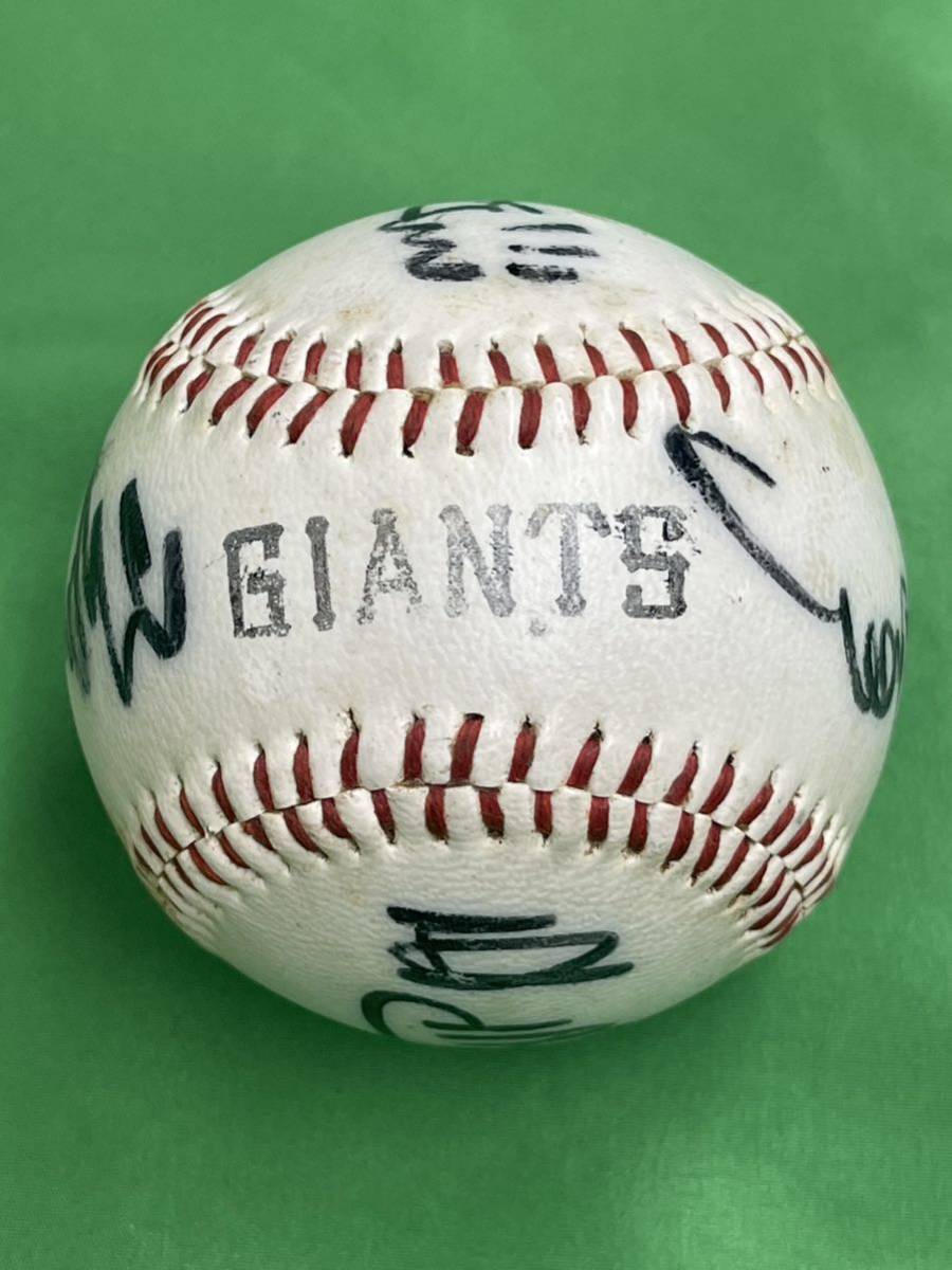  Yomiuri Giants Nagashima Shigeo .... river table Shibata . collection of autographs with autograph ball with logo ⑥