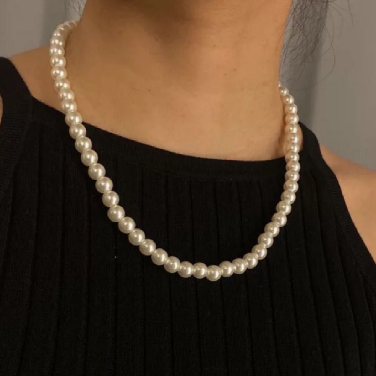 新品 未使用 ネックレス 貝パール 真珠 8㎜ フォーマル カジュアル メンズ