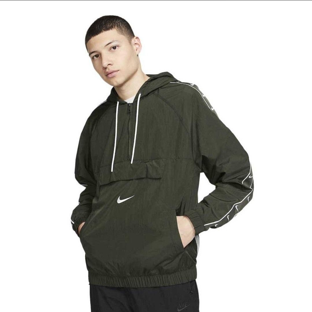 美品】NIKE ナイキ アノラック ウーブン スウッシュ ナイロン 美品】NIKE ナイキ アノラック ウーブン スウッシュ ナイロン