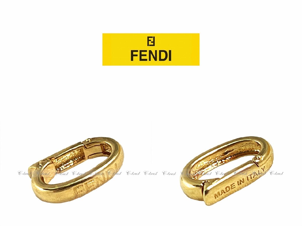 J834.. FENDI フェンディ ネックレス チェーン ダイス ロゴ メッセージ イタリア製 8AH135AFB8F1E98 新品 ★ ゴールド × パール_画像8