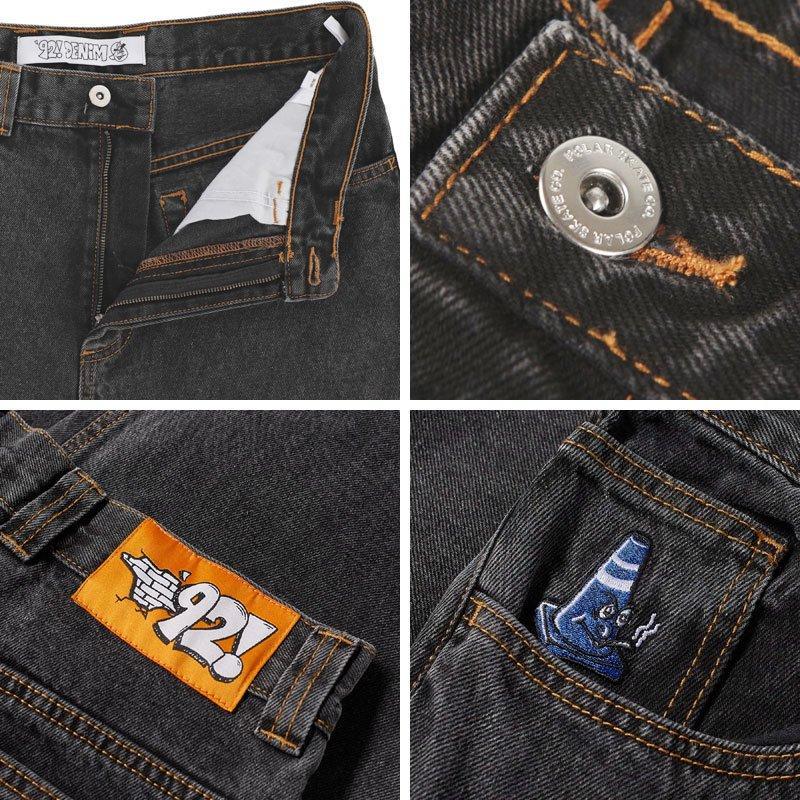 【POLAR SKATE CO.】92! denim デニム WASHED BLACK 34/32 ポーラー スケボー スケートボード ストリート supreme alltimers lastresortab_画像3