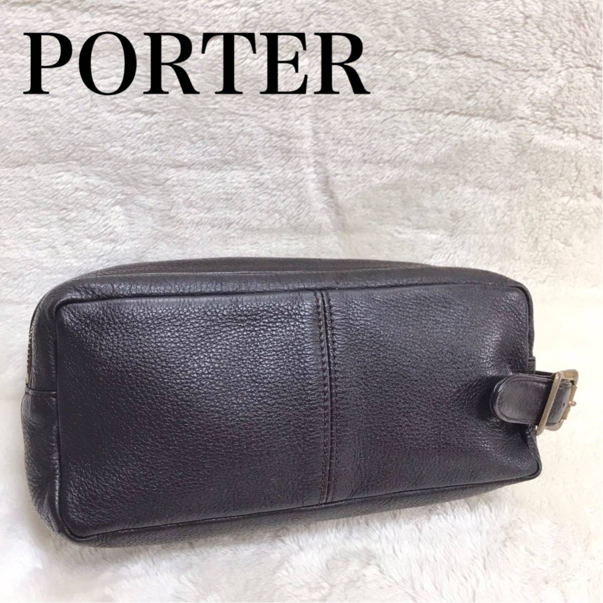 希少 PORTER ポーター オールレザー セカンドバッグ ヘリテージ