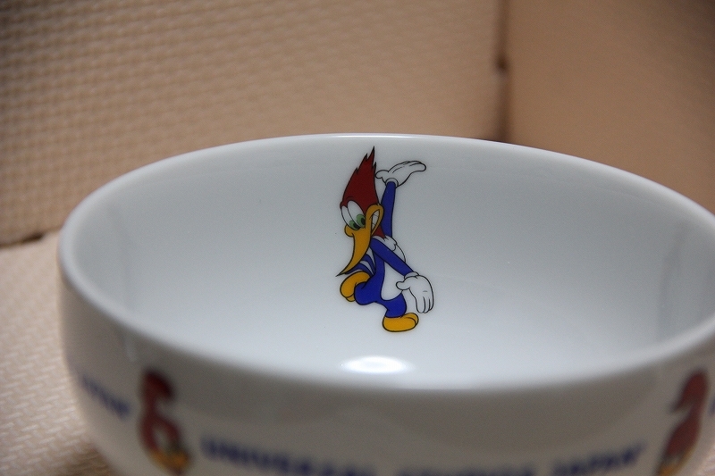 USJ ceramics made Woodpecker bowl search universal Studio Japan character pot goods glass mug 