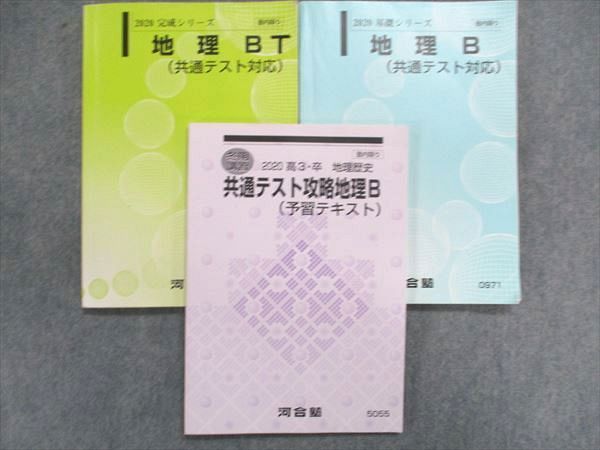 UA84-029 河合塾 地理B（共通テスト対応）基礎シリーズ/完成シリーズ/冬期講習予習テキスト 通年セット 2020 計3冊 30S0C_画像1