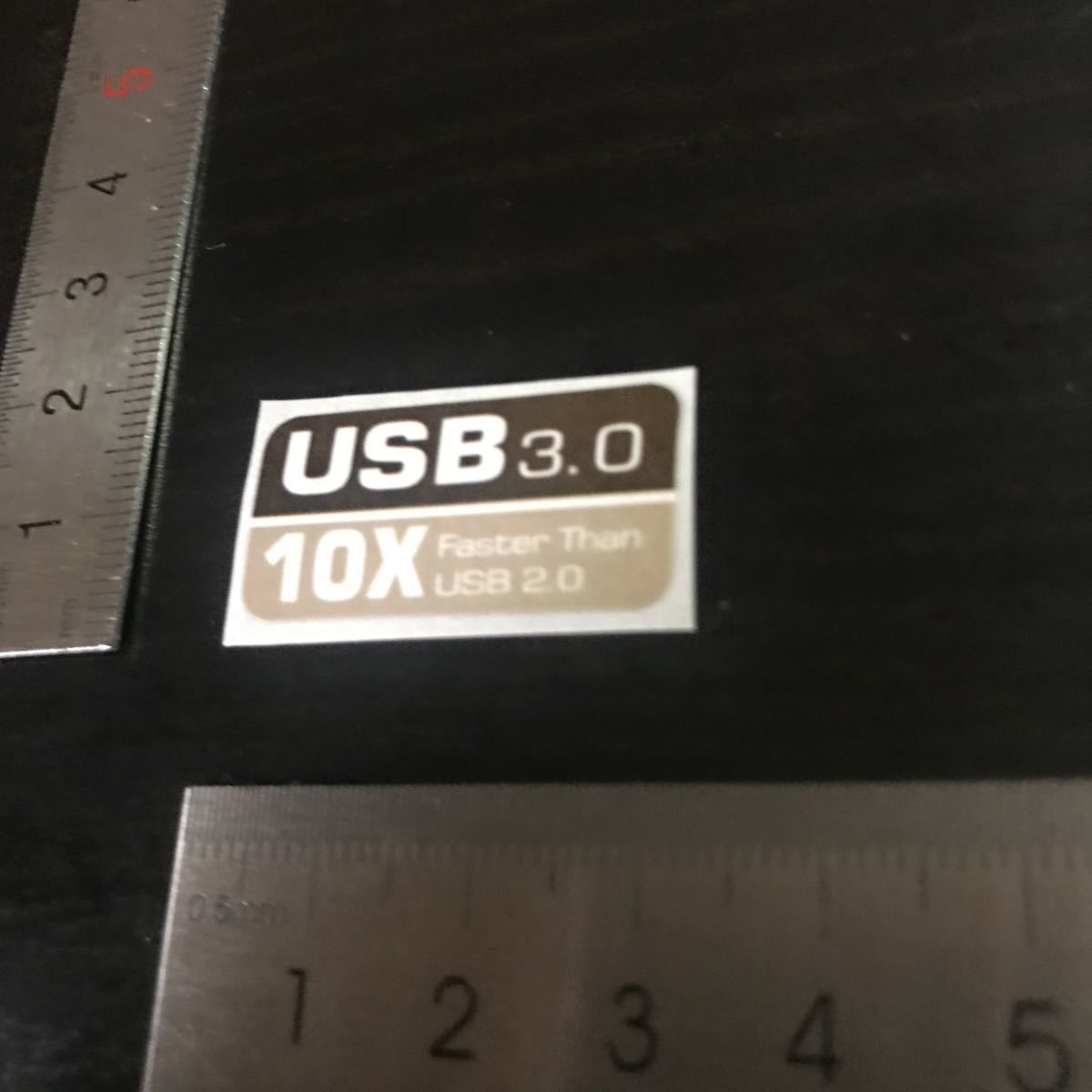 USB3.0 10x faster than 2.0パソコンエンブレムステッカーシール@2625_画像3