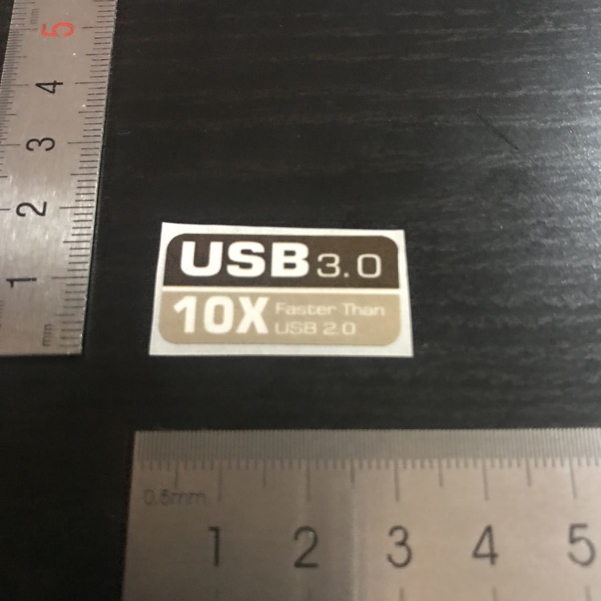USB3.0 10x faster than 2.0パソコンエンブレムステッカーシール@2625_画像2