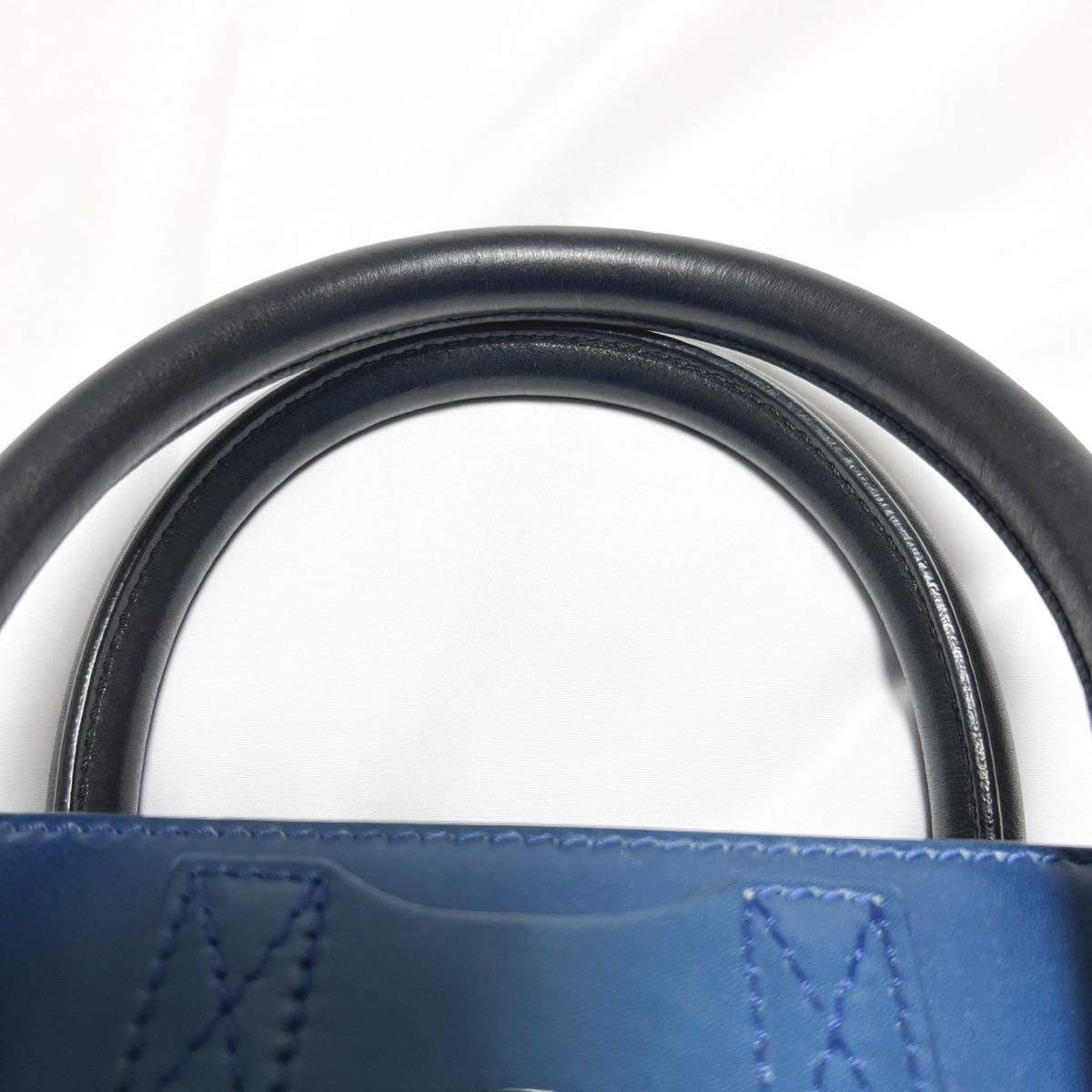 CELINE セリーヌ ラゲージ ミニ ショッパー バッグ ブルー ブラック